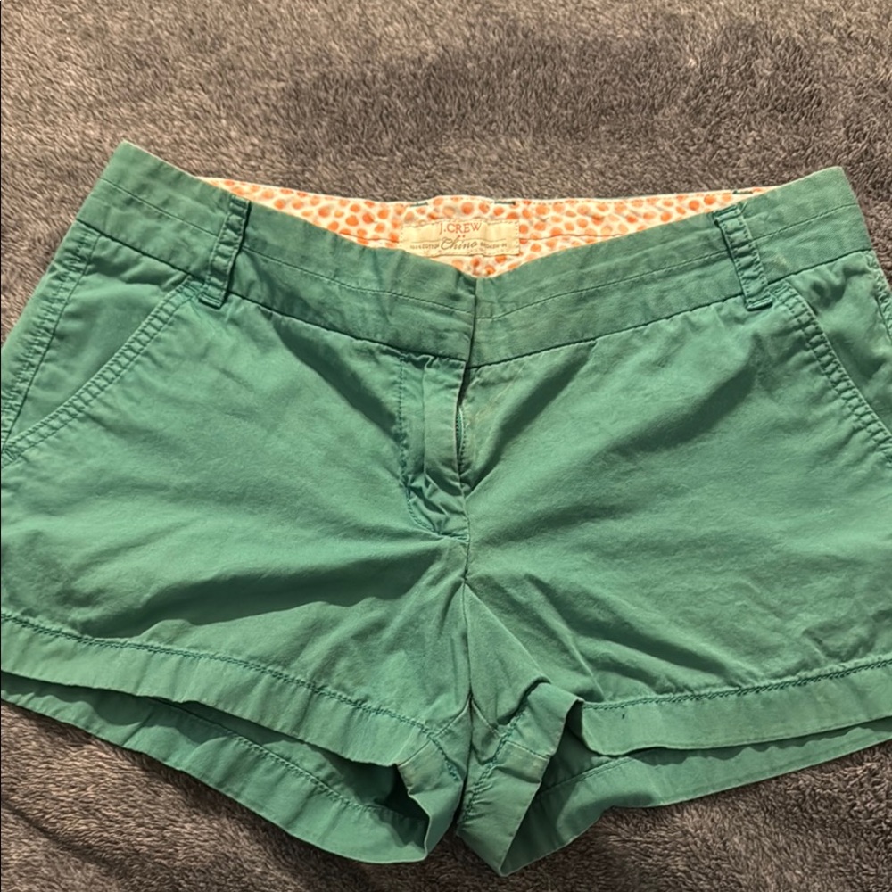 J.Crew Green Chino Shorts